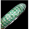 Image 2 : Natural Top Rich Green Emerald Bangle