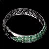 Image 3 : Natural Top Rich Green Emerald Bangle