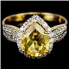 Image 1 : NATURAL  ORANGISH YELLOW CITRINE Ring