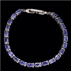Natural Top Rich Blue Violet Tanzanite 64 Cts Bracelet