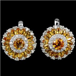 NATURAL ORANGISH YELLOW CITRINE Earrings