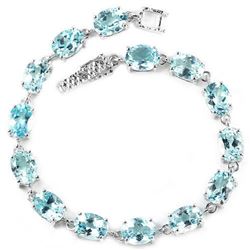 Natural AAA SKY BLUE TOPAZ 8X6 MM. Bracelet