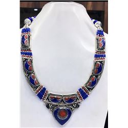 Tibet Natural Stone Tribal Queen Royal Necklace