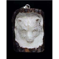 Hand Carved Bear Pendant