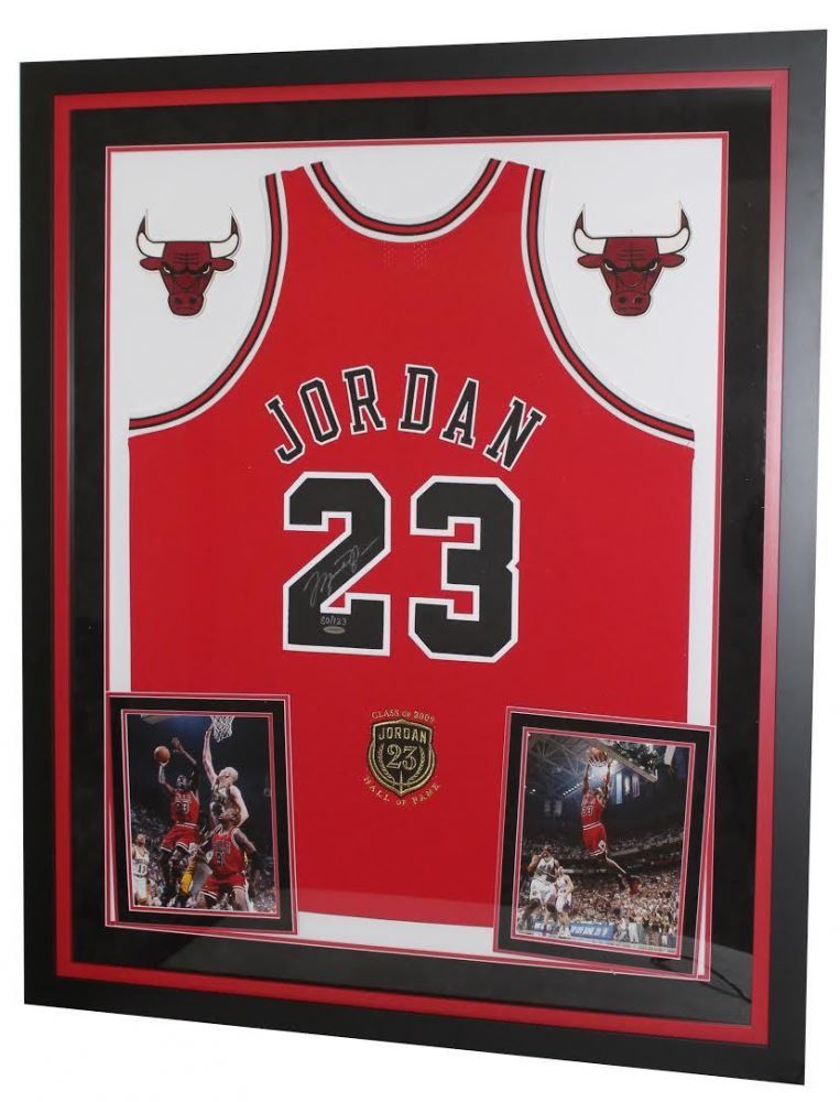 framed michael jordan jersey