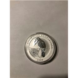 2008 RARE Australian Kookaburra 1oz 999 Fine Silver