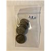 Image 1 : Bag of 5 Total Assorted Silver WWII US Nickels
