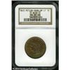 Image 1 : 1843 1C Petite Head, Small Letters MS65 Brown NGC. 1843 1C Petite Head, Small Letters MS65 Brown NGC