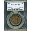 Image 1 : 1852 1C MS61 Brown PCGS. N-22, R.1. A bold golden- 1852 1C MS61 Brown PCGS.