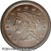 Image 1 : 1855 1C Upright 5s MS67 Brown NGC. N-4, R.1. A pai 1855 1C Upright 5s MS67 Brown NGC.