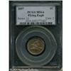 Image 1 : 1857 1C MS64 PCGS. Pleasing golden-tan patina occu 1857 1C MS64 PCGS.