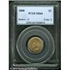 Image 1 : 1860 1C MS64 PCGS. Pleasing golden-tan color occup 1860 1C MS64 PCGS.