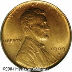 1909-S VDB 1C MS65 Red PCGS. A lovely example of t 1909-S VDB 1C MS65 Red PCGS.