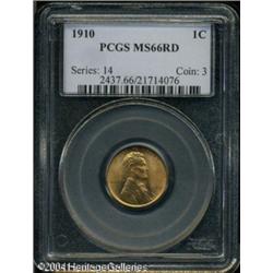 1910 1C MS66 Red PCGS. Bright honey-gold luster ba 1910 1C MS66 Red PCGS.