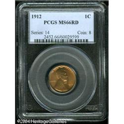1912 1C MS66 Red PCGS. Well struck with bright, fu 1912 1C MS66 Red PCGS.