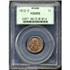 Image 3 : 1912-S 1C MS66 Red and Brown PCGS. The '12-S is on 1912-S 1C MS66 Red and Brown PCGS.