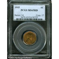 1915 1C MS65 Red PCGS. This brilliant red Gem has 1915 1C MS65 Red PCGS.
