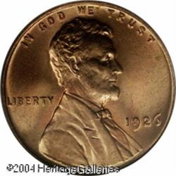 1926 1C MS67 Red PCGS. Exceptional color and overa 1926 1C MS67 Red PCGS.