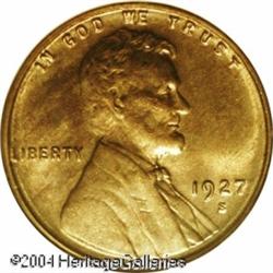 1927-S 1C MS65 Red NGC. David Lange, in his book e 1927-S 1C MS65 Red NGC.