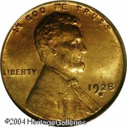 1928-D 1C MS65 Red PCGS. This lightly abraded Gem 1928-D 1C MS65 Red PCGS.