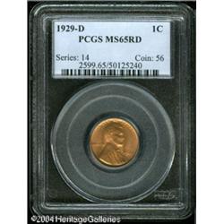 1929-D 1C MS65 Red PCGS. Softly glowing mint red l 1929-D 1C MS65 Red PCGS.