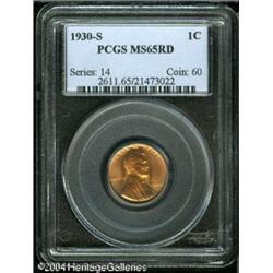 1930-S 1C MS65 Red PCGS. Well struck with variegat 1930-S 1C MS65 Red PCGS.