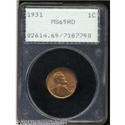 1931 1C MS65 Red PCGS. Brilliant golden-red color 1931 1C MS65 Red PCGS.