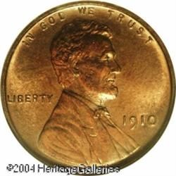 1910 1C PR66 Red NGC. Full red matte proof Lincoln 1910 1C PR66 Red NGC.