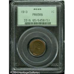 1913 1C PR65 Red and Brown PCGS. A magnificently s 1913 1C PR65 Red and Brown PCGS.