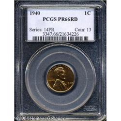 1940 1C PR66 Red PCGS. Well struck and seemingly p 1940 1C PR66 Red PCGS.