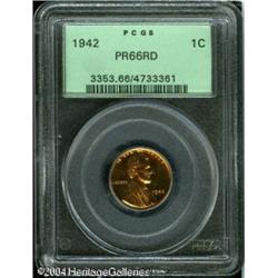 1942 1C PR66 Red PCGS. Fully struck with rich cher 1942 1C PR66 Red PCGS.