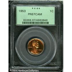 1953 1C PR67 Cameo PCGS. An unsurpassable strike a 1953 1C PR67 Cameo PCGS.