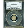 Image 1 : 1861 3CS MS64 PCGS. Light gray toning adheres to l 1861 3CS MS64 PCGS.