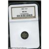 Image 3 : 1863 3CS MS66 NGC. A scarce Civil War-era business 1863 3CS MS66 NGC.