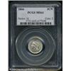 Image 1 : 1866 3CN MS64 PCGS. Nickel-gray lustrous surfaces 1866 3CN MS64 PCGS.