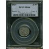 Image 1 : 1869 3CN MS64 PCGS. Light gray patina displays som 1869 3CN MS64 PCGS.