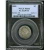 Image 1 : 1883 5C No Cents MS66 PCGS. Nickel-gray lustrous s 1883 5C No Cents MS66 PCGS.