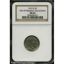 1915-D 5C MS64 NGC. Ex: Pittsburgh Collection. Sub 1915-D 5C MS64 NGC.