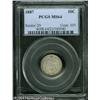 Image 1 : 1887 10C MS64 PCGS. Original dove-gray and apricot 1887 10C MS64 PCGS.