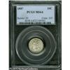 Image 1 : 1887 10C MS64 PCGS. Potent luster sweeps across th 1887 10C MS64 PCGS.