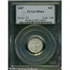 Image 1 : 1887 10C MS64 PCGS. Hints of tan patina visit this 1887 10C MS64 PCGS.