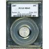 Image 1 : 1887 10C MS65 PCGS. Speckles of olive-gray color v 1887 10C MS65 PCGS.