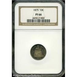 1875 10C PR66 NGC. Well struck with originally ton 1875 10C PR66 NGC.