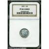 Image 1 : 1895 10C PR66 Cameo NGC. A needle-sharp premium Ge 1895 10C PR66 Cameo NGC.