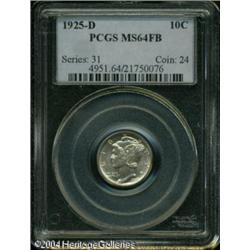 1925-D 10C MS64 Full Bands PCGS. A hint of gold co 1925-D 10C MS64 Full Bands PCGS.