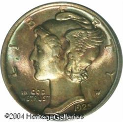 1925-D 10C MS66 Full Bands PCGS. A magnificently t 1925-D 10C MS66 Full Bands PCGS.