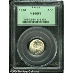 1926 10C MS65 Full Bands PCGS. Faint tan patina vi 1926 10C MS65 Full Bands PCGS.