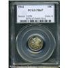 Image 1 : 1941 10C PR67 PCGS. The obverse has a crescent of 1941 10C PR67 PCGS.