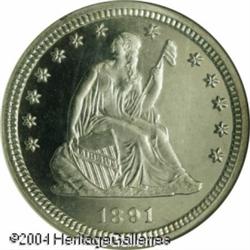 1891 25C PR65 Cameo NGC. A brilliant Gem with fros 1891 25C PR65 Cameo NGC.