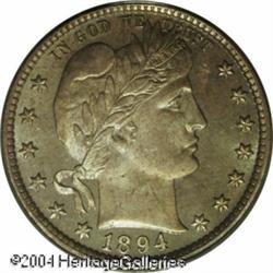 1894 25C PR 67 PCGS. The mirrors are deeply reflec 1894 25C PR 67 PCGS.